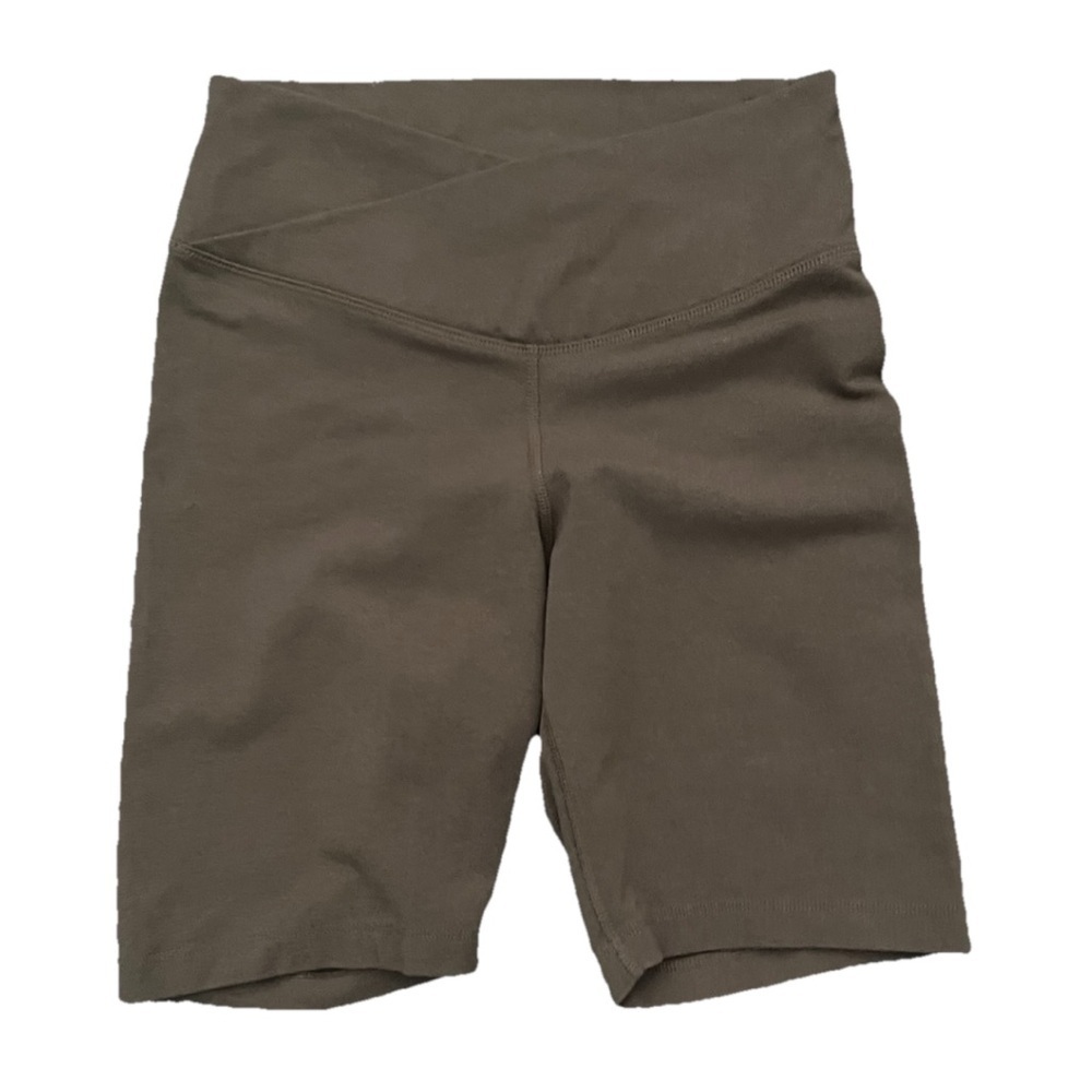 Old Navy Women's Extra High-Waisted Biker Shorts Dark Green Small (0746)